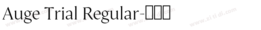 Auge Trial Regular字体转换
